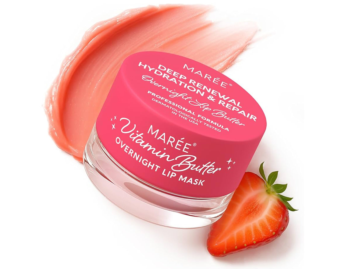 “MAREE Lip Sleeping Mask with Hyaluronic Acid – Overnight Moisturizing Balm for Dry Lips”