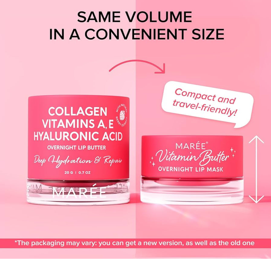 “MAREE Lip Sleeping Mask with Hyaluronic Acid – Overnight Moisturizing Balm for Dry Lips”