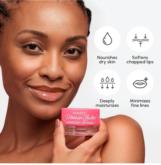 “MAREE Lip Sleeping Mask with Hyaluronic Acid – Overnight Moisturizing Balm for Dry Lips”