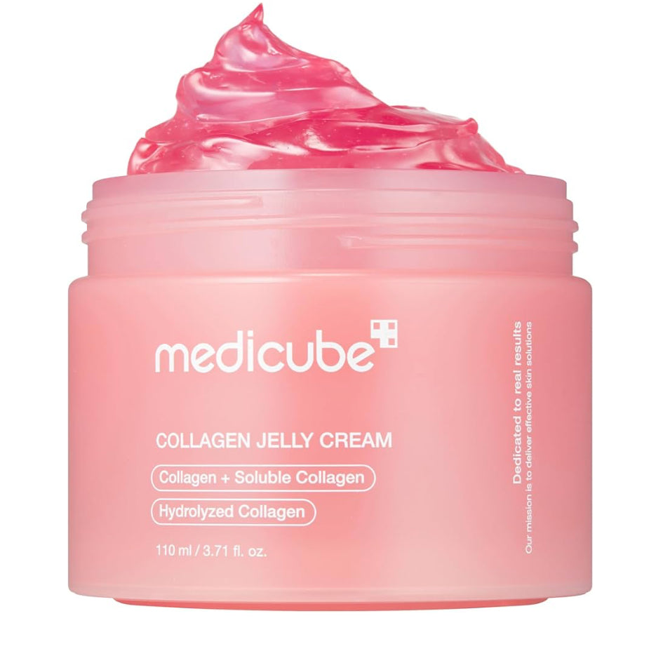 Medicube Collagen Jelly Cream – Niacinamide & Hydrolyzed Collagen – Hydrating Korean Skincare, 24h Glow & Firmness – 3.71 fl oz