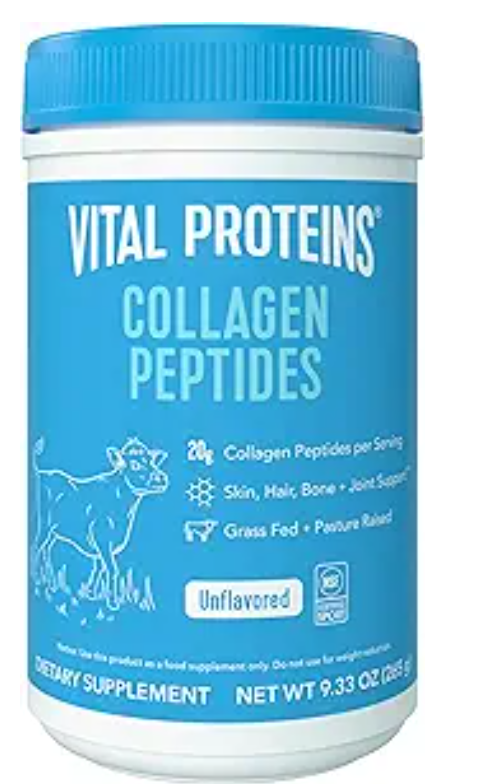 Vital Proteins Collagen Peptides Powder - Supports Hair, Nail, Skin, Bone & Joint Health, Unflavored, Collagen Protein 9.33 OZ